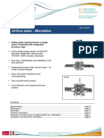 Orifice Plate - Monobloc: Datasheet