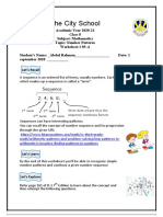 Class 8 Math Worksheet 05-A Sequences (Turned In)