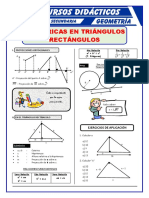 Relaciones Métricas en Triangulos Rectangulos para Cuarto de Secundaria