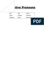 Relative Pronouns