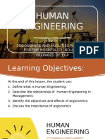 Human Engineering: Lesson 3 Ergonomics and Facilities Planning For The Hospitality Industry Prepared By: Egp