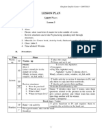 Lesson Plan: Unit 9: Places Lesson 3 I. Objectives