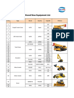 BHI Brand New Equipment List