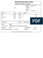 Randstad India Private Limited: Payslip For The Month of June 2021