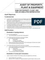 Audit of Property, Plant & Equipment