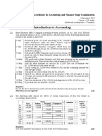 Introduction To Accounting: Certificate in Accounting and Finance Stage Examination