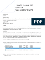 How To Resolve Call Consolidator Alarms or ConsolidatorDBConnector Alarms