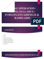 Flying Operation / Flying Syllabus / Fursatganj Airfield & Radio Aids