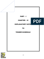 Part - I Chapter - Iv Explanatory Notes TO Tender Schedule