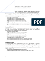 Homework - Supply Chain Design Chapter 5: Capacity Planning 1: (25 Points)