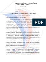 Calificación A La Contestación de La Demanda y Convocatoria A Audiencia