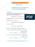 Capitulo 08 (E.D Transformables A Exactas (Factor de Integración) )