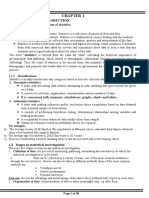 Chapter One: Introduction: 1 1.1 Definition and Classification of Statistics