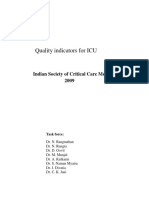 Quality Indicators For ICU: Indian Society of Critical Care Medicine 2009