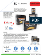 Duracell Ultra SLA General Purpose Product Sheet ID3713