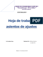 Hoja de Trabajo y Asientos de Ajustes (Contabilidad - Ensayo) Final