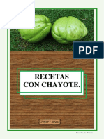 Recetario, Recetas Con Chayote, Por Flor Torres.