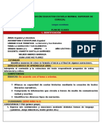 Plan de Clases de Lengua Castellana - I Semestre