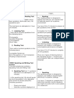 TOEIC Listening and Reading Test Format - Reading