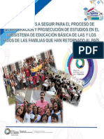 Orientaciones para El Proceso de Incorporacion Al Sistema Educativo de Las y Los