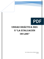 Unidad Didáctica Nro 8 La Evaluación en Línea 