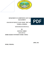 Department of Agribusiness and Value Chain Management Analysis of Mango Value Chain: The Case of Gozamn Woreda, Ethiopia