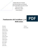 Fundamentos Del Socialismo y Pensamiento Bolivariano