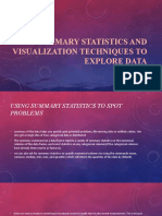 Summary Statistics and Visualization Techniques To Explore