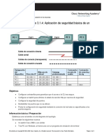 Práctica de Laboratorio 3.1.4 - Aplicación de Seguridad Básica de Un Switch