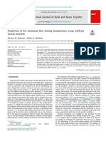 Prediction of The Minimum Film Boiling Temperature Using Artificial Neural Network