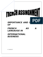 Importance and Scope OF French AS A Langauge in International Business