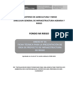 Ficha Técnica de Información de Idea de Proyecto para Financiamiento de Perfil - Fondo Mi Riego.