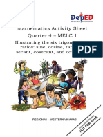 Mathematics Activity Sheet Quarter 4 - MELC 1