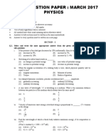 Board Question Paper: March 2017 Physics