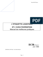 Manuel de Meilleures Pratiques: L Etiquette Logistique ETL Avis D Expedition