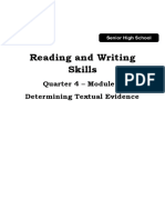 Reading and Writing Skills Module 5 Quarter 4