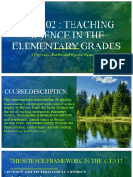 Ged 102: Teaching Science in The Elementary Grades: (Physics, Earth and Space Science)