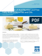 Determination of Acid Number and Free Fatty Acids (FFA) in Fats and Oils