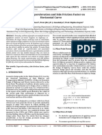 Analysis of Superelevation and Side Friction Factor On Horizontal Curve