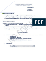 Programa Del Curso de Planeamiento y Urbanismo Licenc. Ing. Civil Primer Sem. 2021