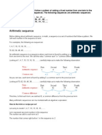 Arithmetic Sequence: Here Is The Trick or Recipe Per Se!