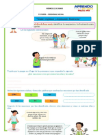 Tutoría - Viernes 11 - 5 Grado