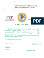 Certificate: Gayatri Vidya Parishad College of Engineering Madhurawada, Visakhapatnam-530 041