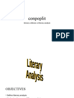 Conpoplit: Literary Criticism Vs Literary Analysis