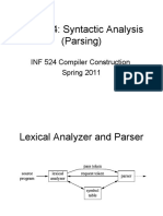 Topic #4: Syntactic Analysis (Parsing) : INF 524 Compiler Construction Spring 2011