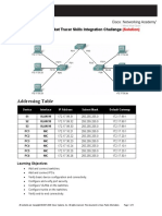 Addressing Table: PT Activity 3.6.1: Packet Tracer Skills Integration Challenge