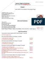 Laporan Diagnosa Kendaraan: Sebelum-Perbaikan