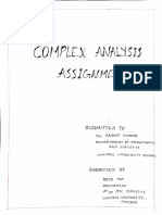 Assignmnt Complex Analysis