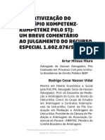 Princípio Kompetenz-Kompetenz Pelo STJ Arbitragem