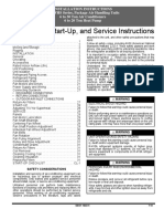 Installation, Start-Up, and Service Instructions